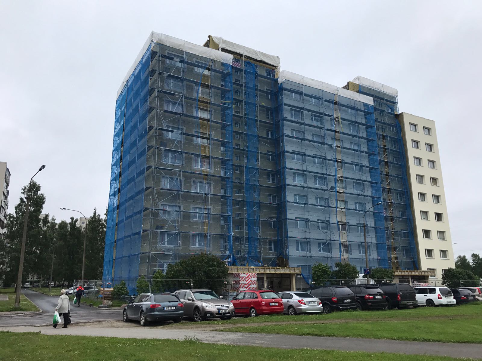 Rakennusteline verkko 2,7x50m, vihreä 135m2, 60g / m2