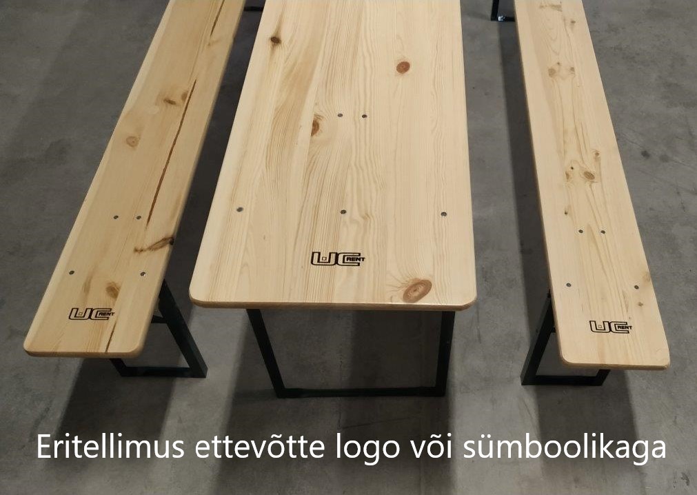 Õllemööbli komplekt Premium 70 x 220cm (laud + 2 pinki)