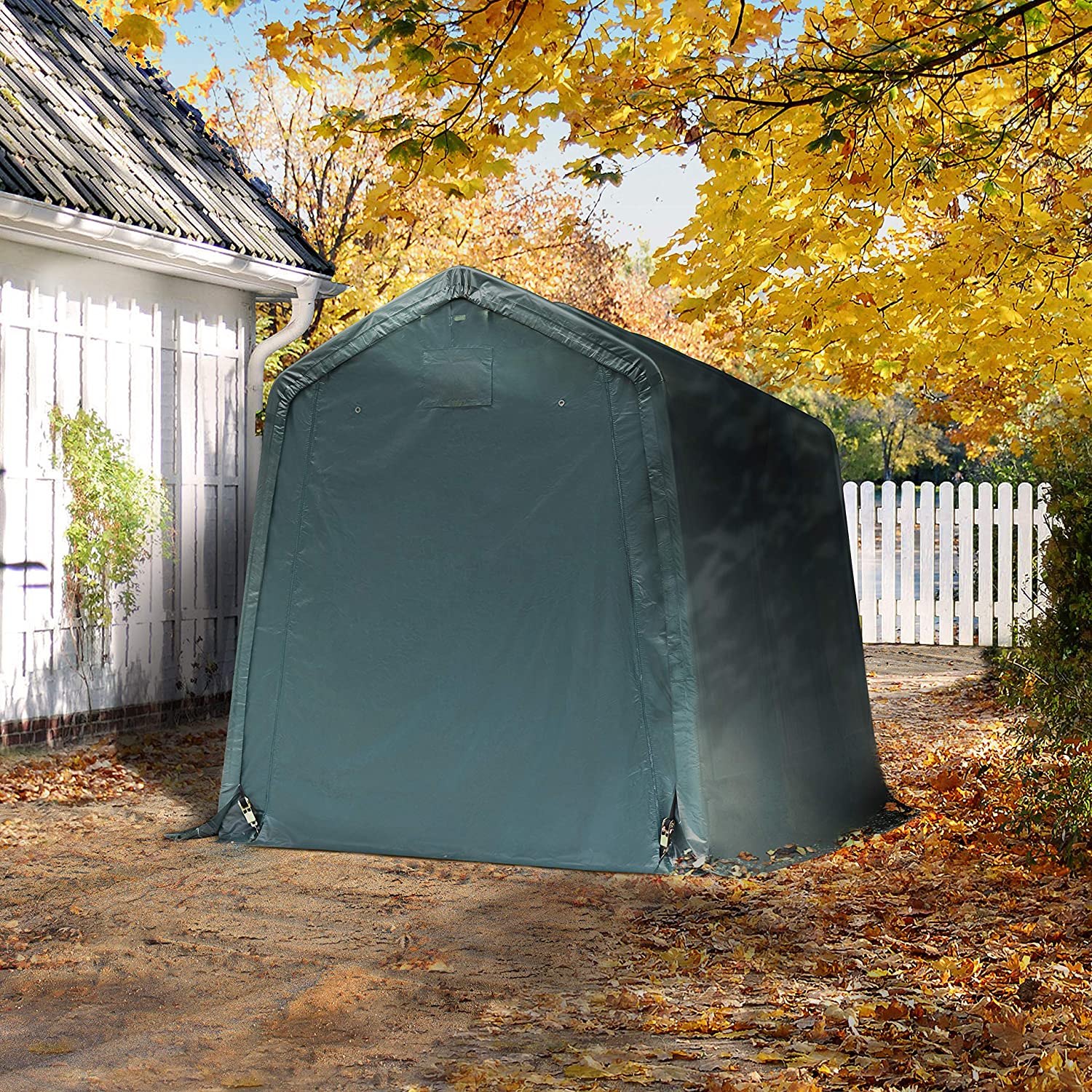Autovarjualune 2,4x3,6m, tumeroheline, PVC 500g/m2