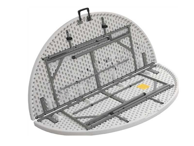 Round folding table in the middle 152cm x height 74cm, white