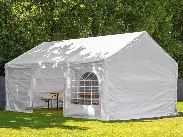 Party and garden tent 3x6m, white, PE 450g / m2