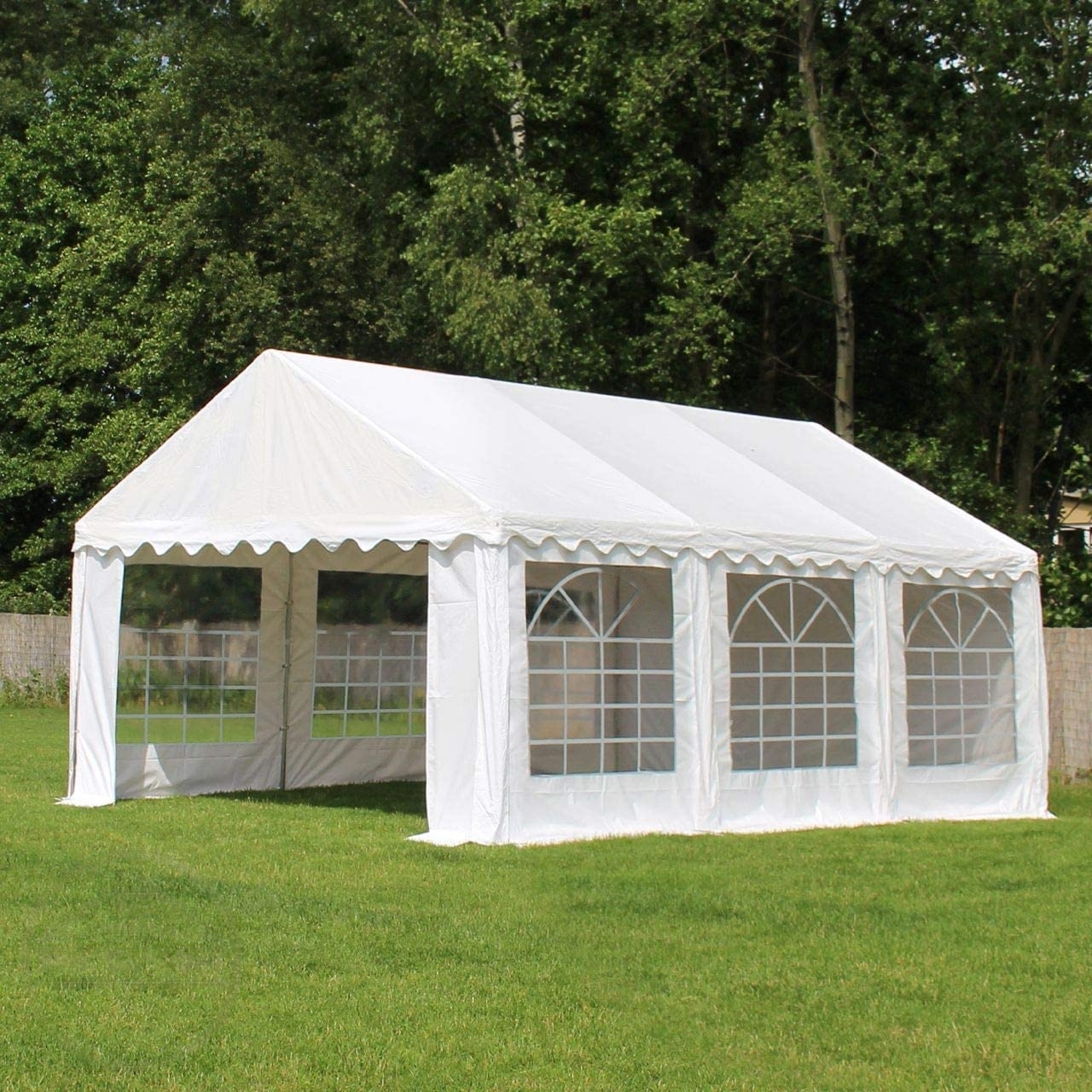 Party and garden tent 3x6m, PVC 700g/m2, white