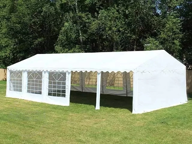 Party and garden tent 3x6m, PVC 700g/m2, white