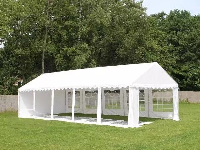 Party and garden tent 3x6m, PVC 700g/m2, white