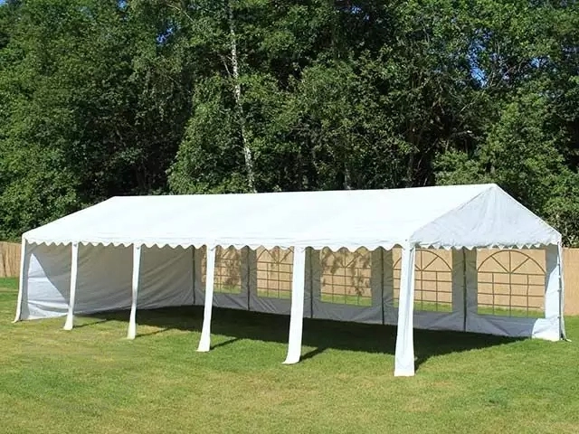 Party and garden tent 3x6m, PVC 700g/m2, white