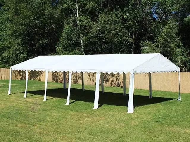 Party and garden tent 3x6m, PVC 700g/m2, white