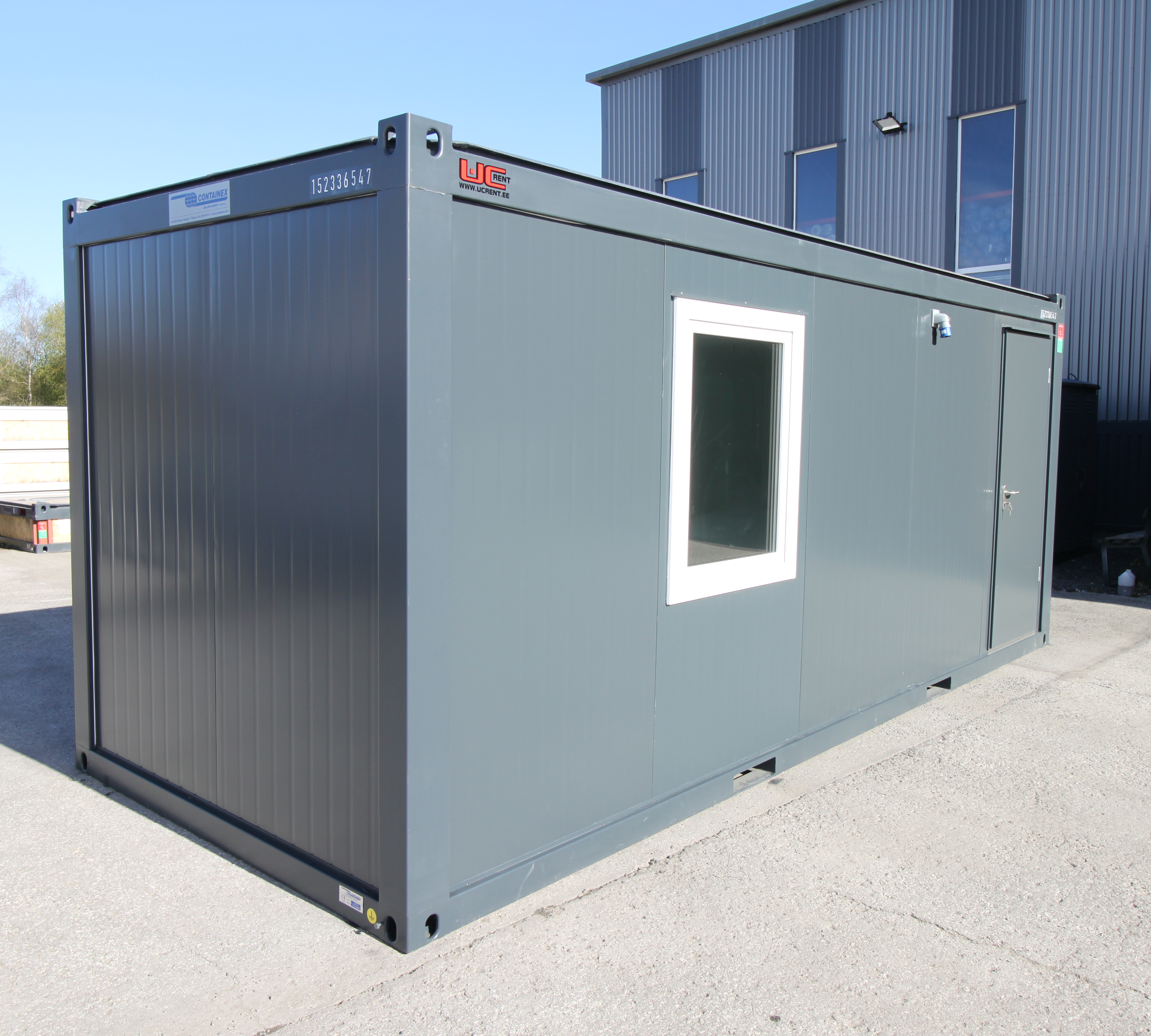 Containex BASIC modular 2,4x6m, light grey RAL 7016