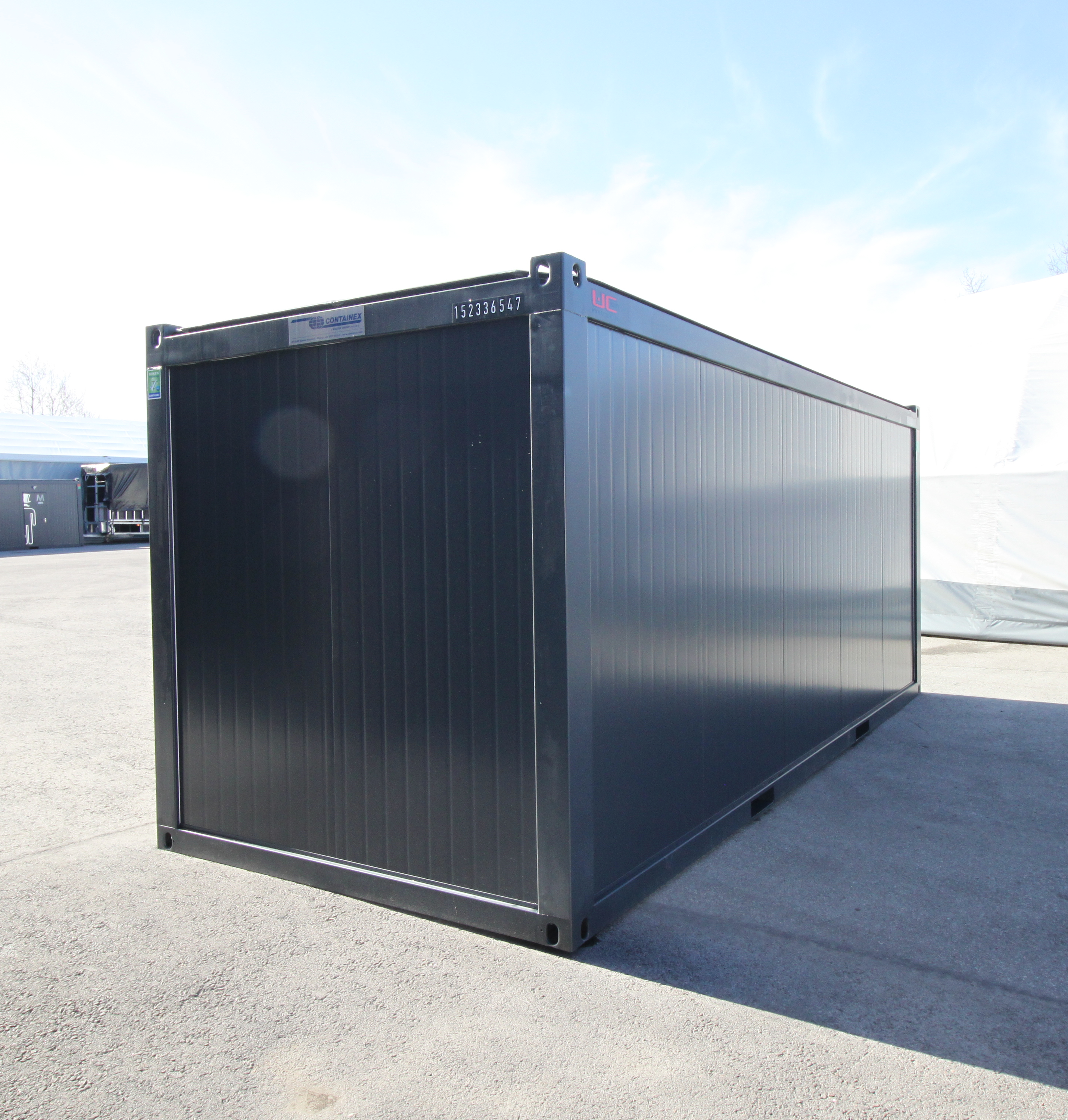Containex BASIC soojak 2.4 x 6m, tumehall RAL 7016
