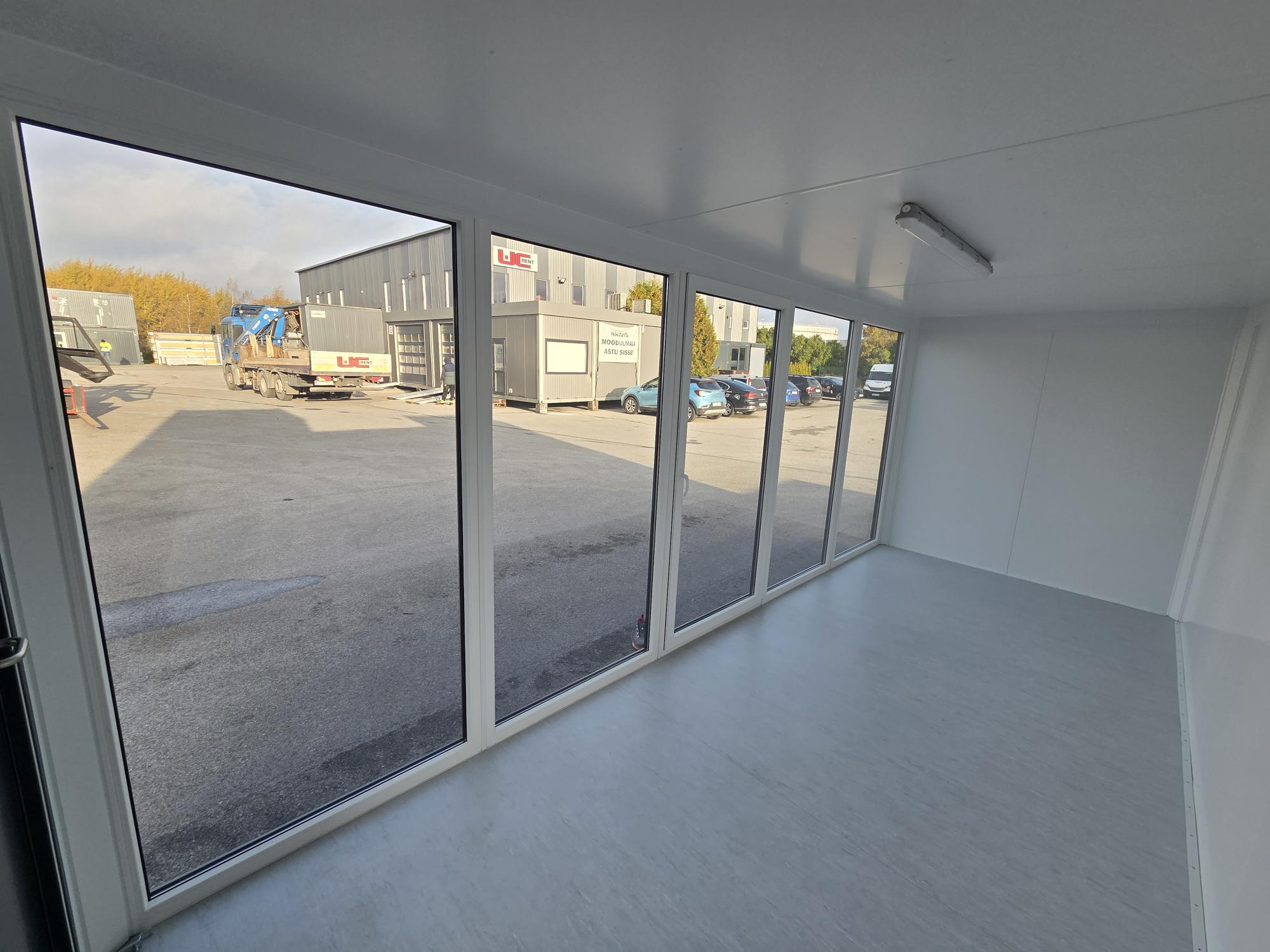 Containex BASIC Panoraam soojak 2,4x6m, külg klaasist