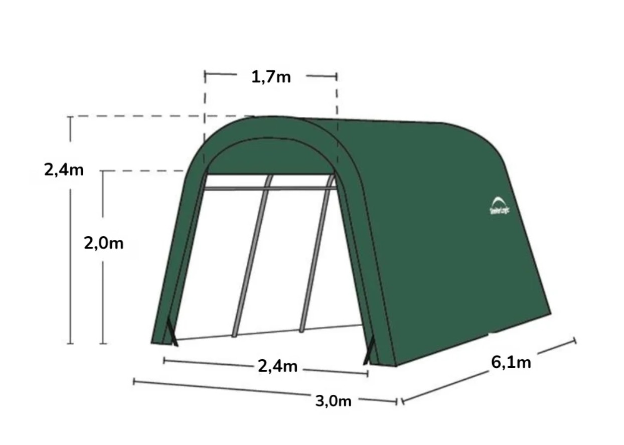 Autovarjualune 3,0x6,1m, roheline
