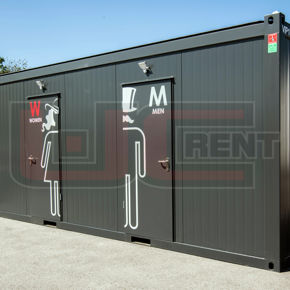 Kasutatud Containex 2,4x6m VIP-WC soojak, mehed ja naised