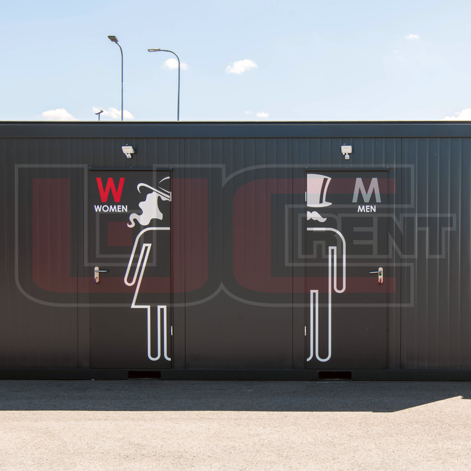 Kasutatud Containex 2,4x6m VIP-WC soojak, mehed ja naised