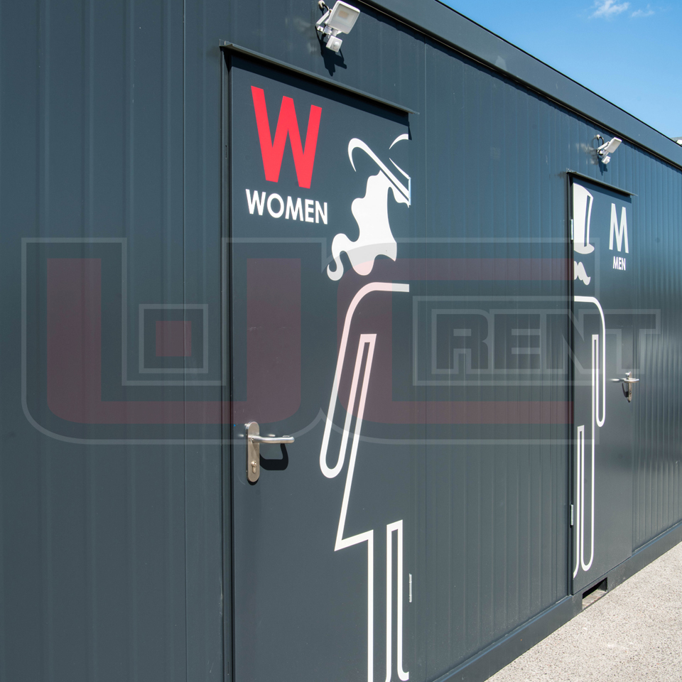 Kasutatud Containex 2,4x6m VIP-WC soojak, mehed ja naised